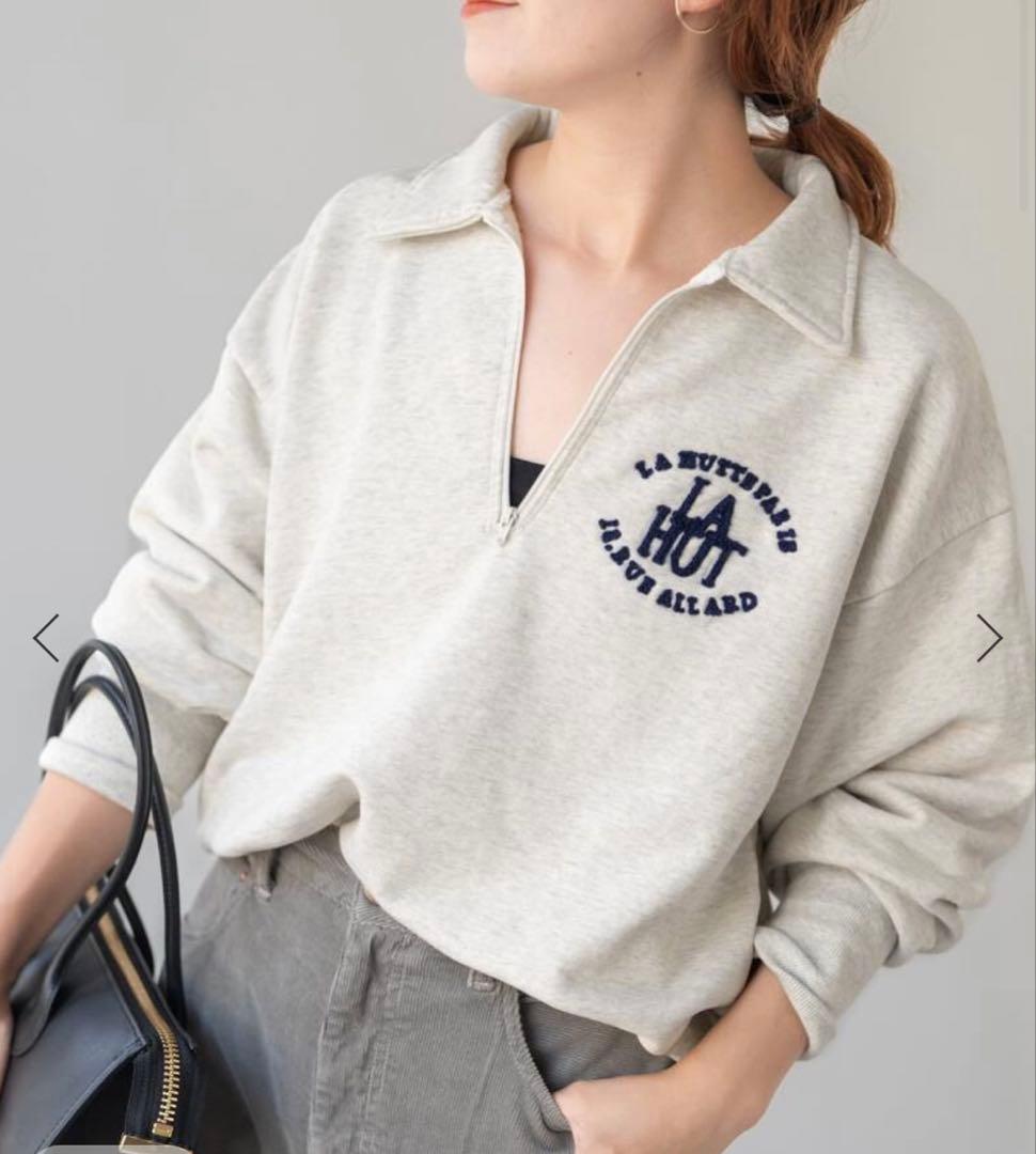 スピックアンドスパン　ラユット　ハーフジップスウェット