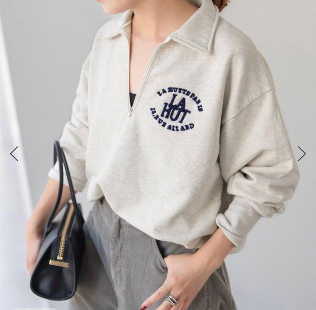 スピックアンドスパン　ラユット　ハーフジップスウェット