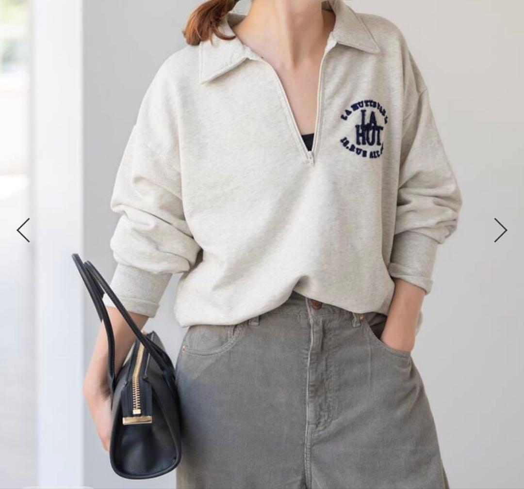 スピックアンドスパン　ラユット　ハーフジップスウェット