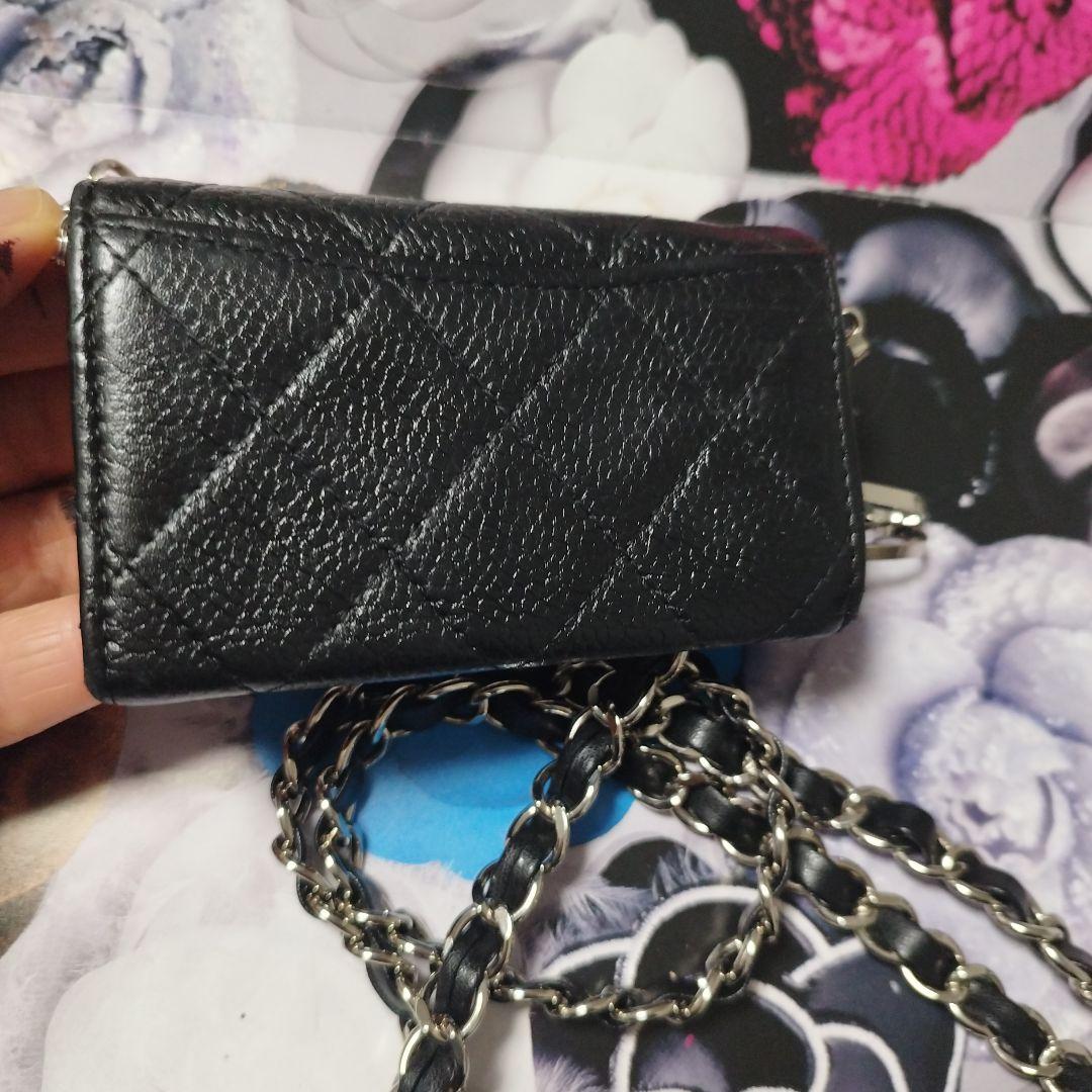 コ*。様 シャネル　キャビアスキン　斜めがけキーケース