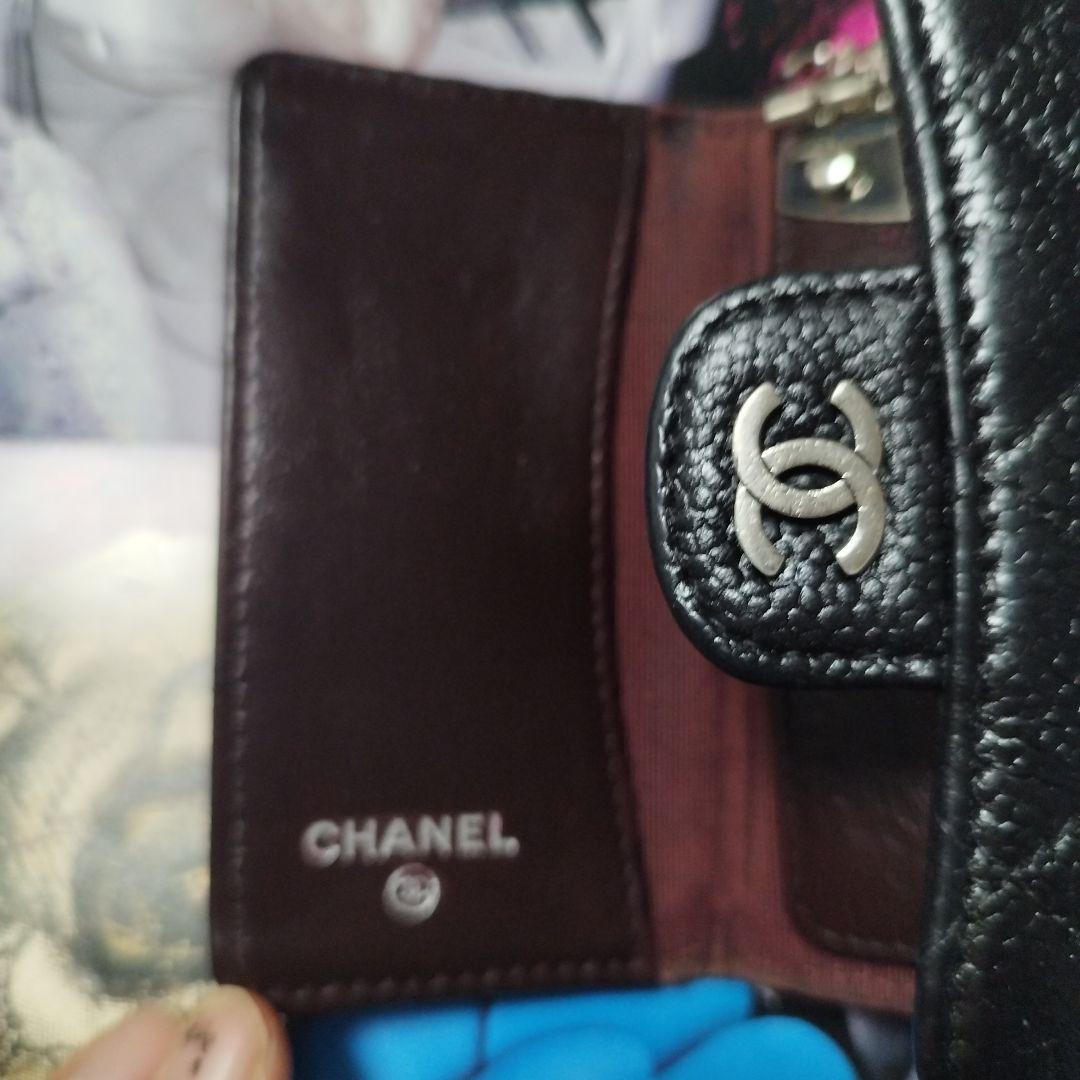 コ*。様 シャネル　キャビアスキン　斜めがけキーケース