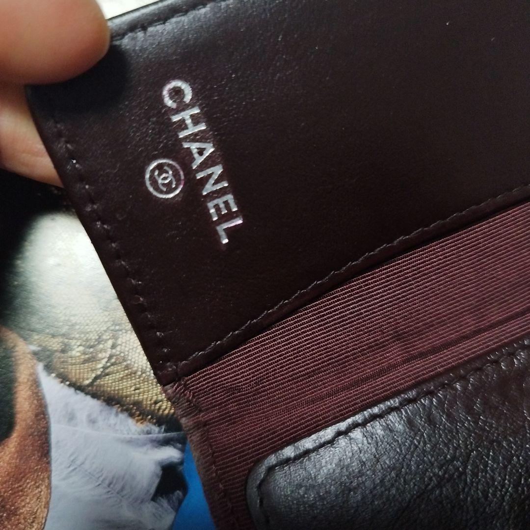 コ*。様 シャネル　キャビアスキン　斜めがけキーケース