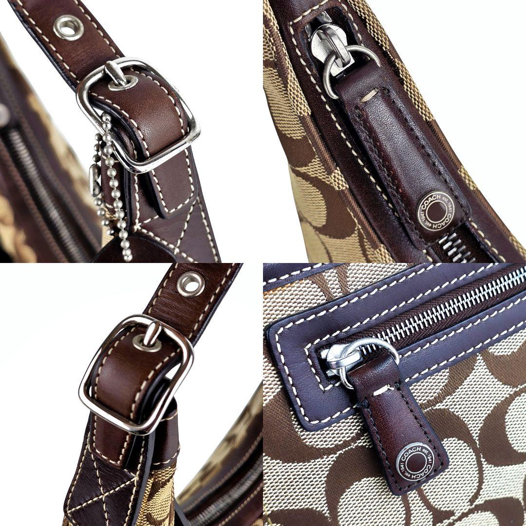 極美品 コーチ COACH シグネチャー ホーボー ショルダーバッグ 6045