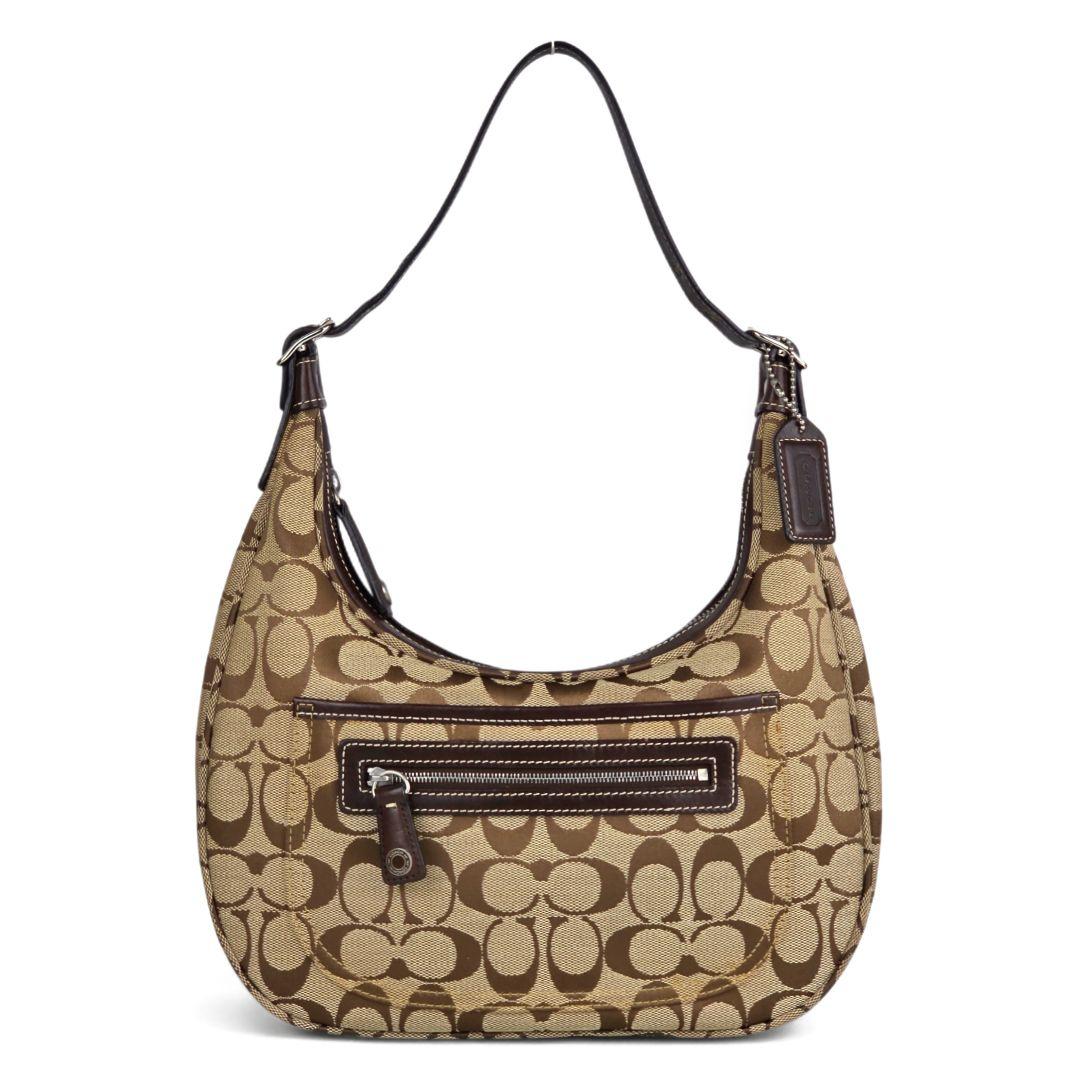 極美品 コーチ COACH シグネチャー ホーボー ショルダーバッグ 6045