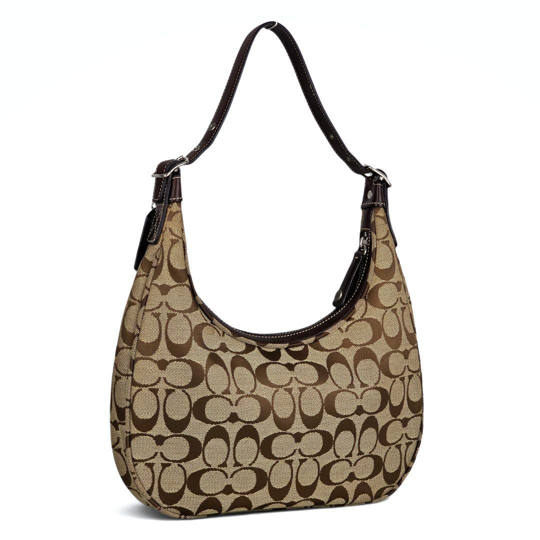 極美品 コーチ COACH シグネチャー ホーボー ショルダーバッグ 6045