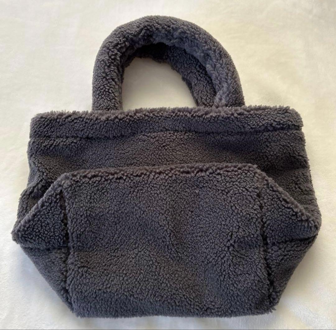 新品未使用 PRADA ノベルティ トートバッグ　テディ　ダークグレー ボワ生地