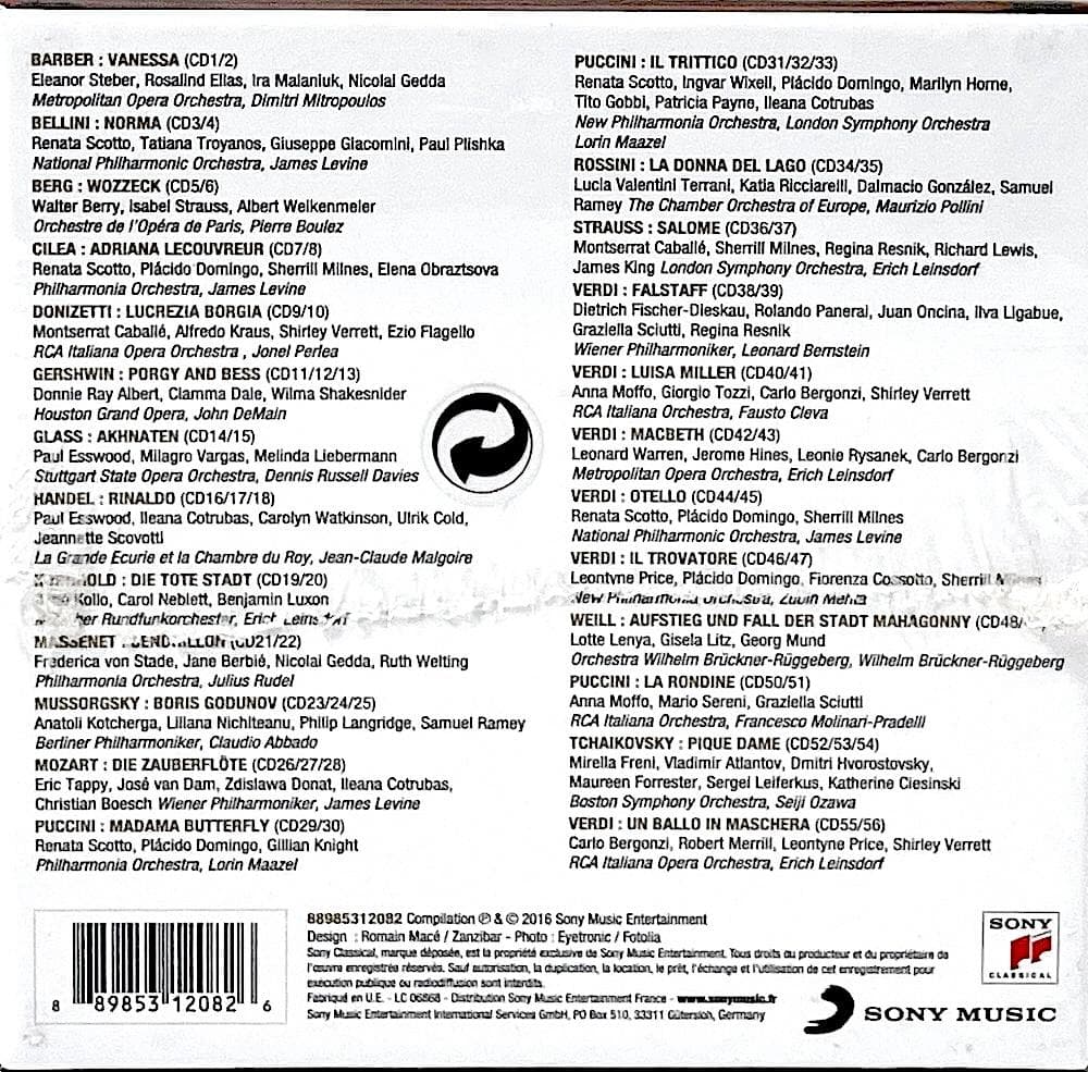 新品 ソニー・クラシカル&RCAオペラ名盤ボックス ディアパソン・セレクション