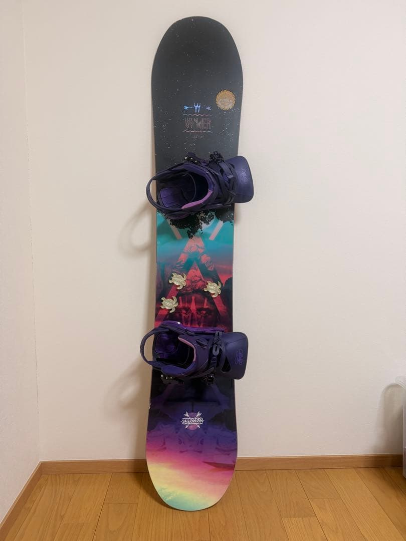 スノーボード　ビンディング　SALOMON レディース　ビンディング付　ケース付