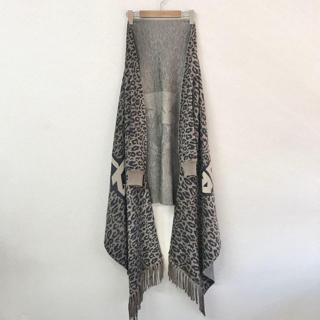 ヒステリックグラマー ポンチョ ストール レオパ カーディガン S3210