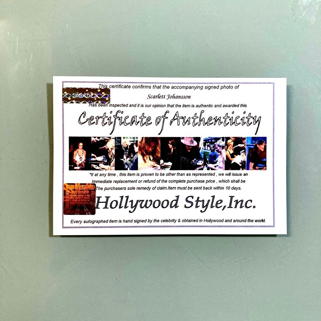 セール中…スカーレット・ヨハンソン直筆サイン2Lサイズ写真…