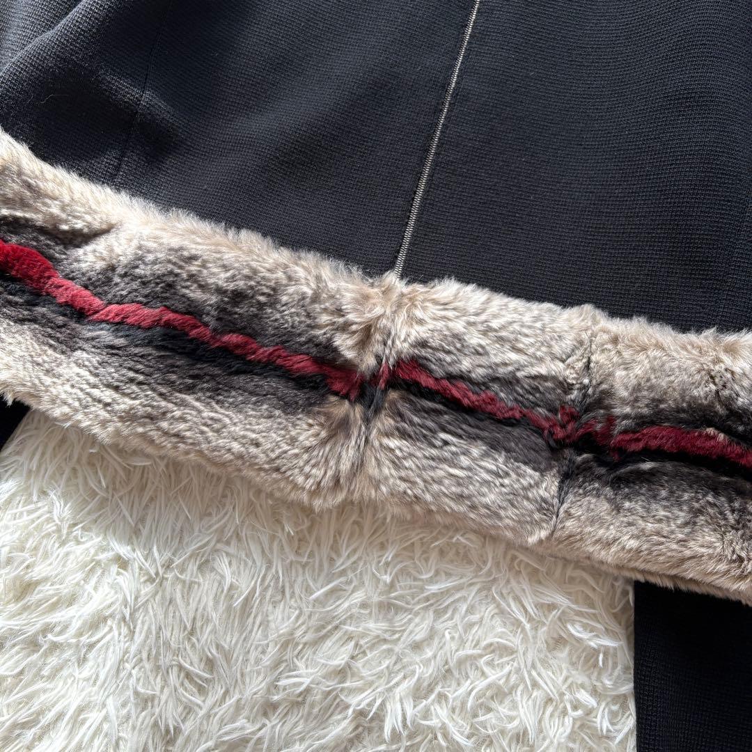 美品 ウール100% リアルファー　アドーア　ニットジャケット　ノーカラー　38