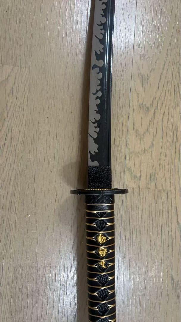 地金焼刃紋 黒炎武士打刀 剣道練習・コレクション用 模造刀居合練習用日本刀