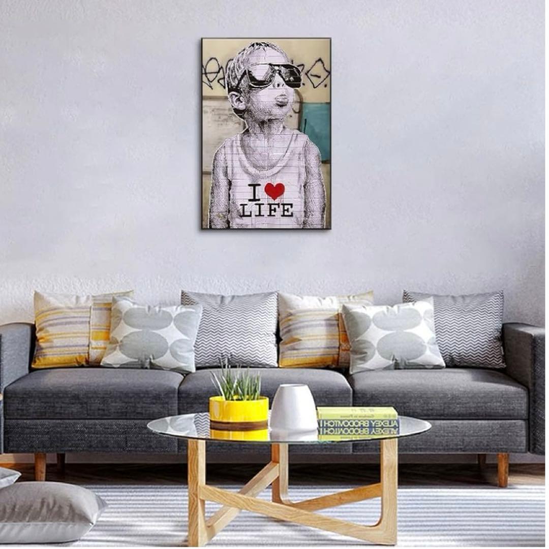 アートパネル Banksy バンクシー 愛とお金 パネル 飾り絵 ポスター