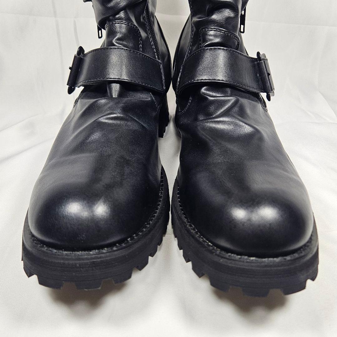 【美品】BOREDOM ボアドム サイドジップ ブーツ ブラック 27cm