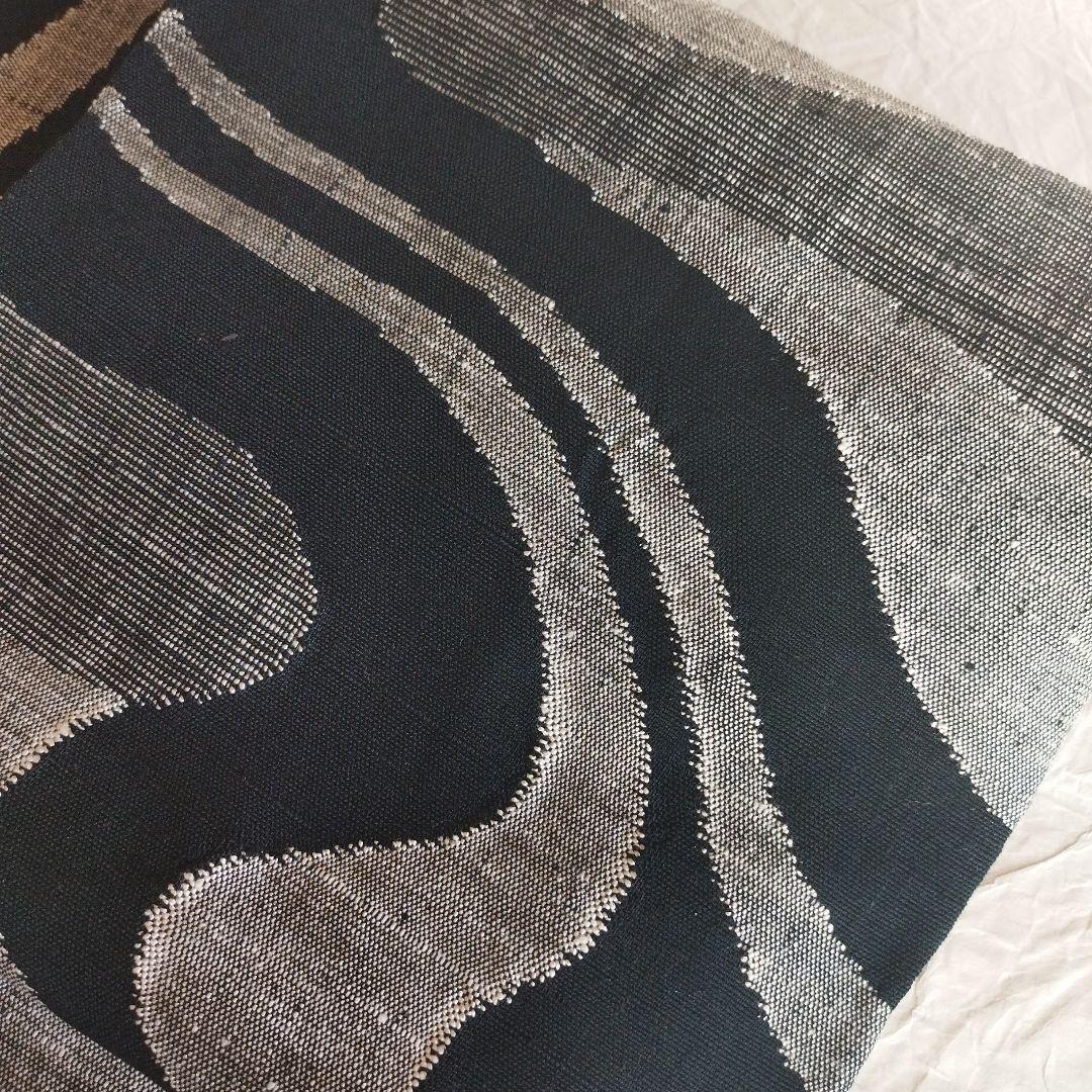 正絹　手織り真綿紬名古屋帯