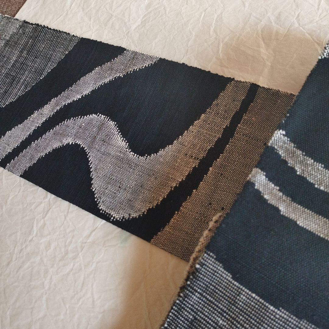 正絹　手織り真綿紬名古屋帯