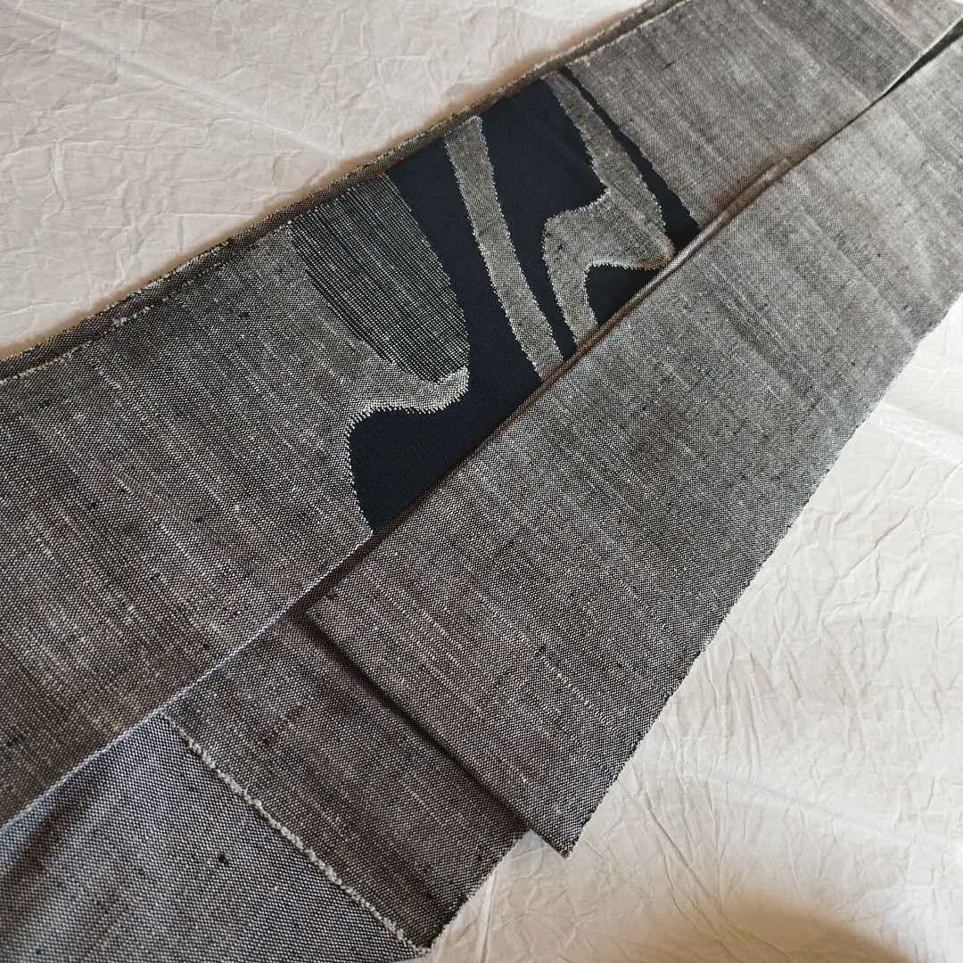 正絹　手織り真綿紬名古屋帯