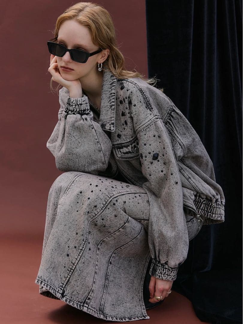 GlamLips 2025グラデストーンdenimブルゾン