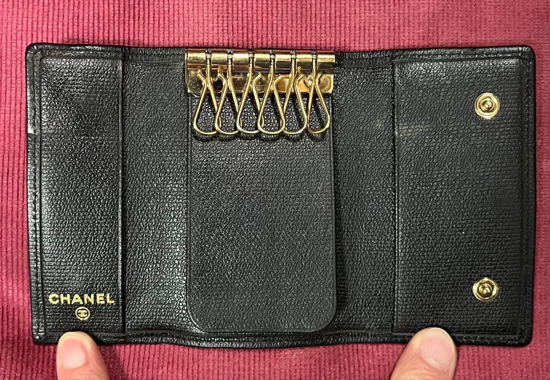 CHANEL シャネル　6連キーケース　ココマーク　ゴールド金具　ロゴ金具