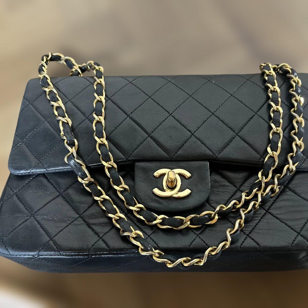 シャネル CHANEL ショルダーバッグ マトラッセ 25 Wチェーン