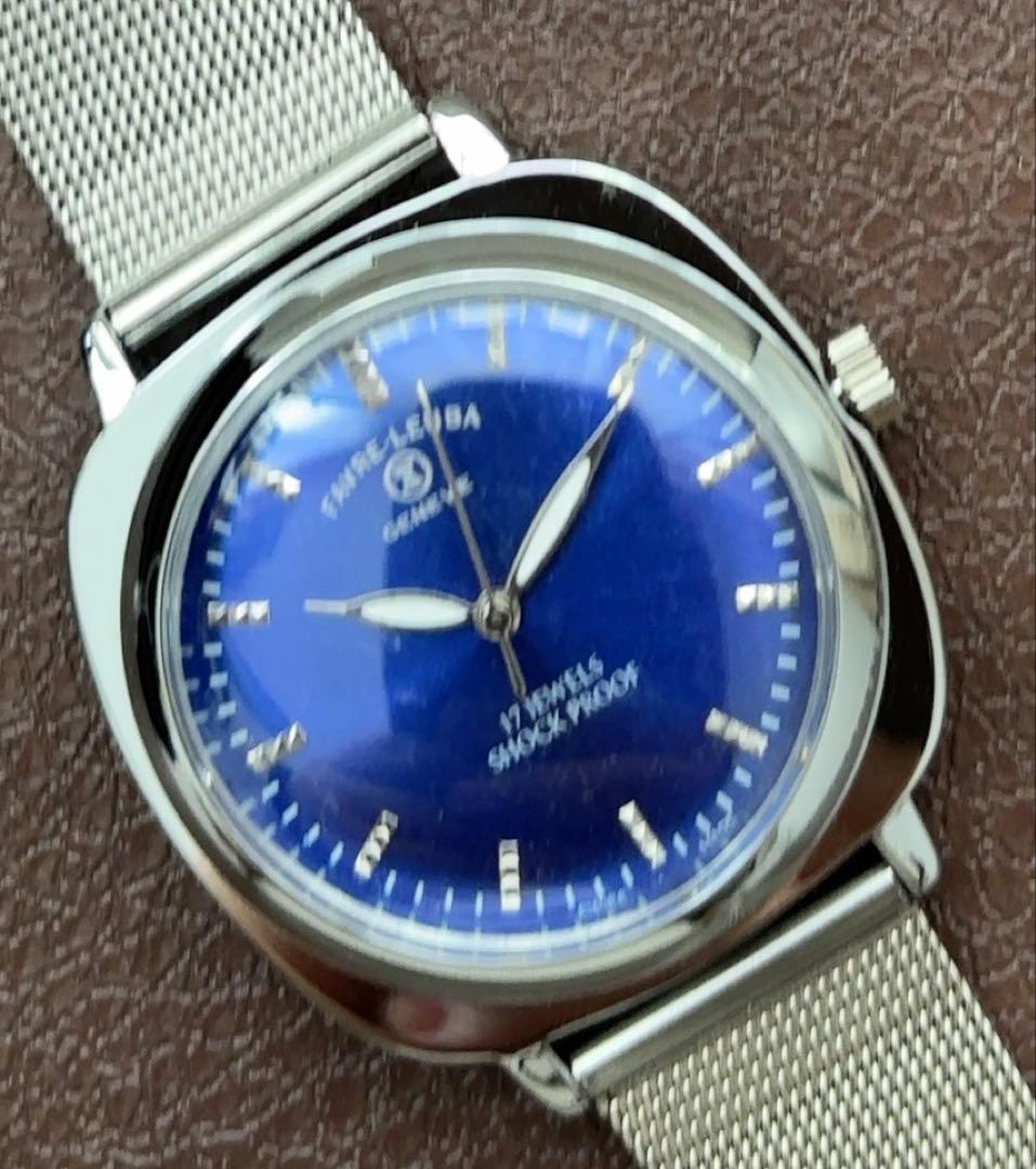 ヴィンテージ FAVRE-LEUBA 手巻き時計 ブラック メンズ腕時計