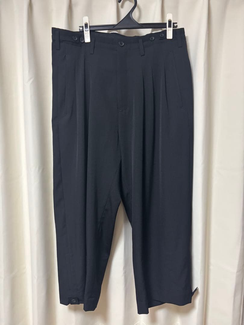 Yohji Yamamoto POUR HOMME シワギャバタブワイドパンツ