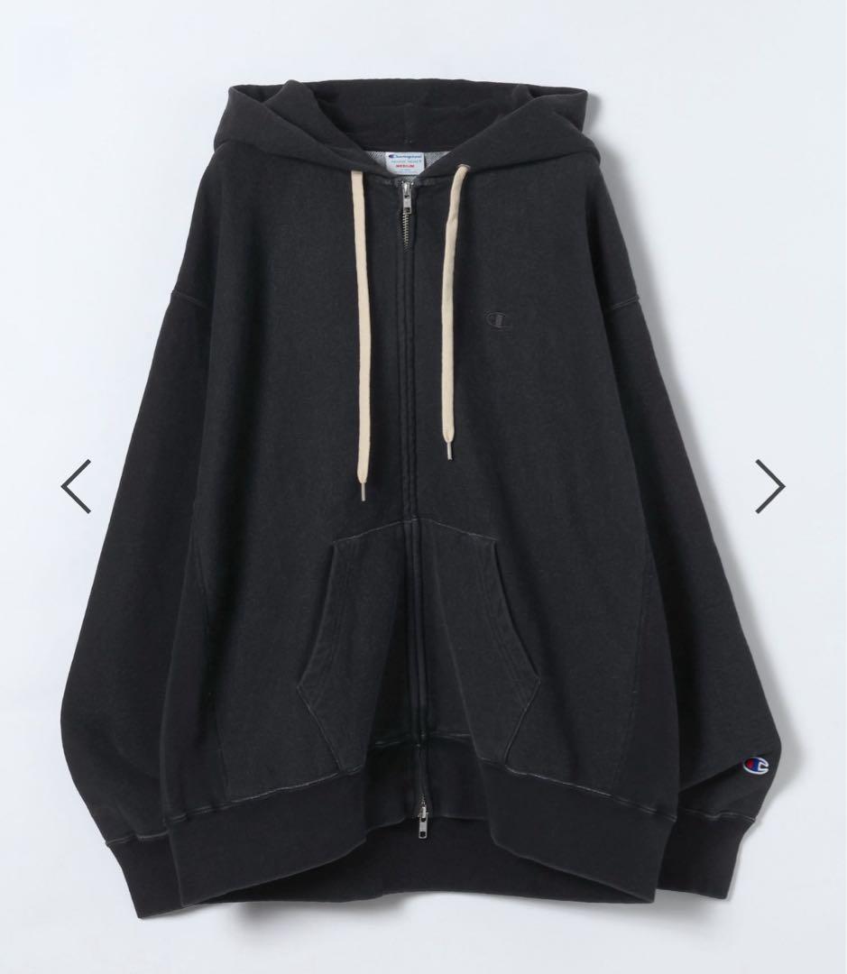 JEANASIS 25周年 Championコラボ ジップパーカー ブラック