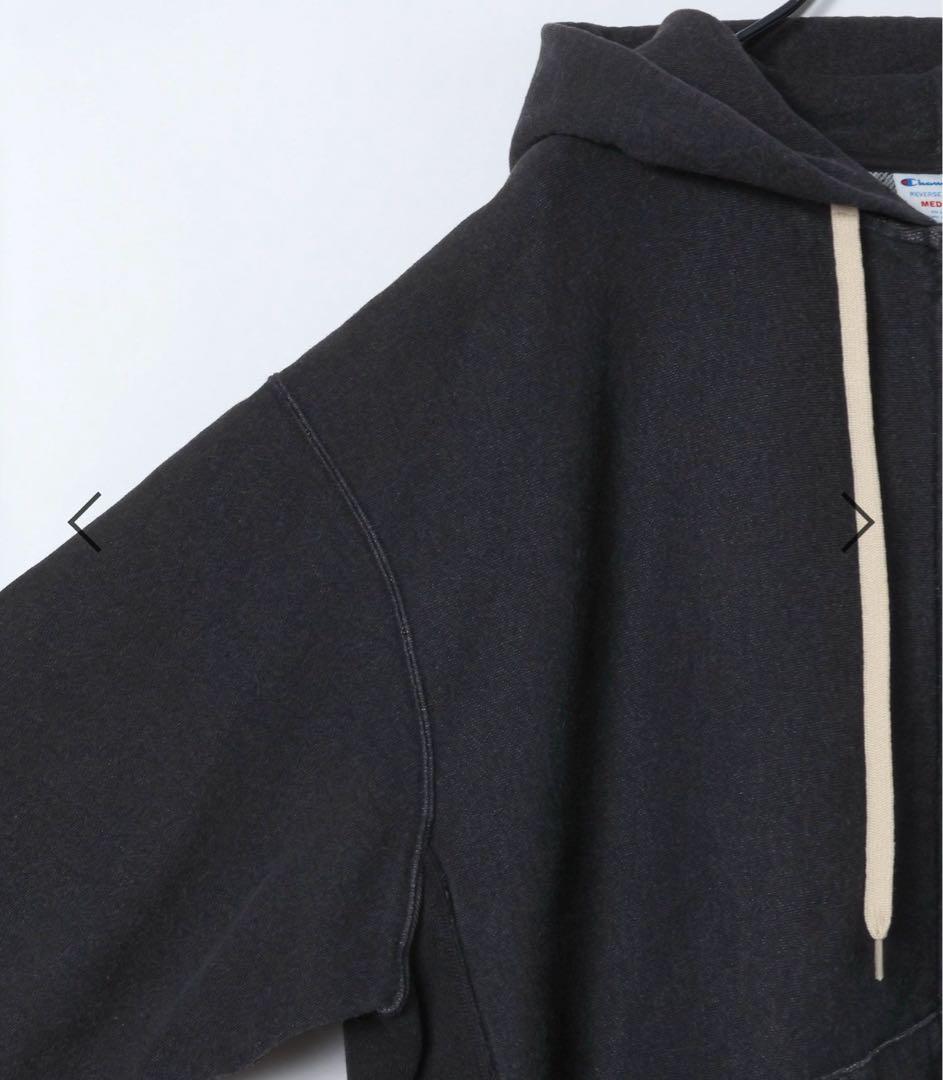 JEANASIS 25周年 Championコラボ ジップパーカー ブラック