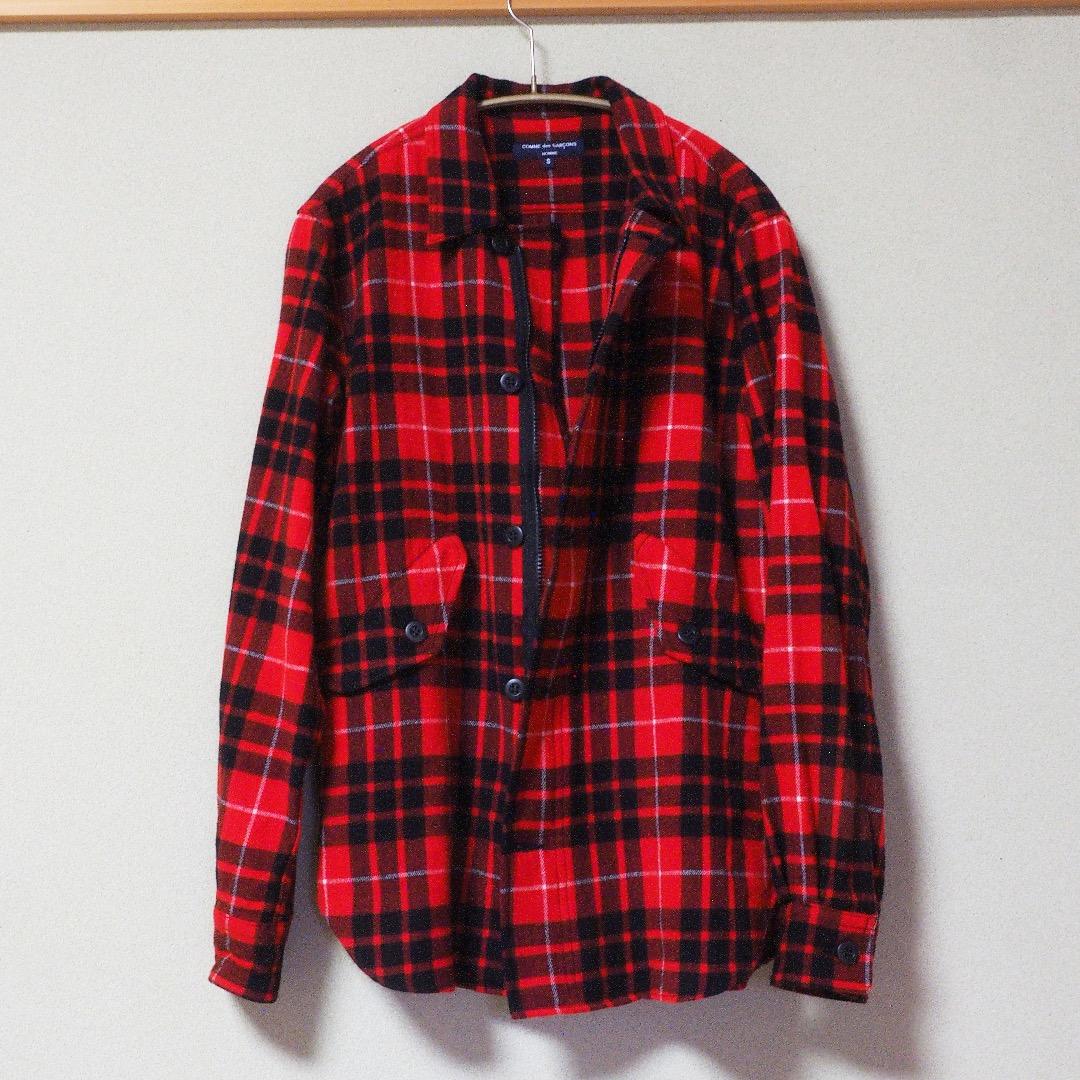 美品 コムデギャルソンオム ジュンヤ チェック カバーオール S 2018