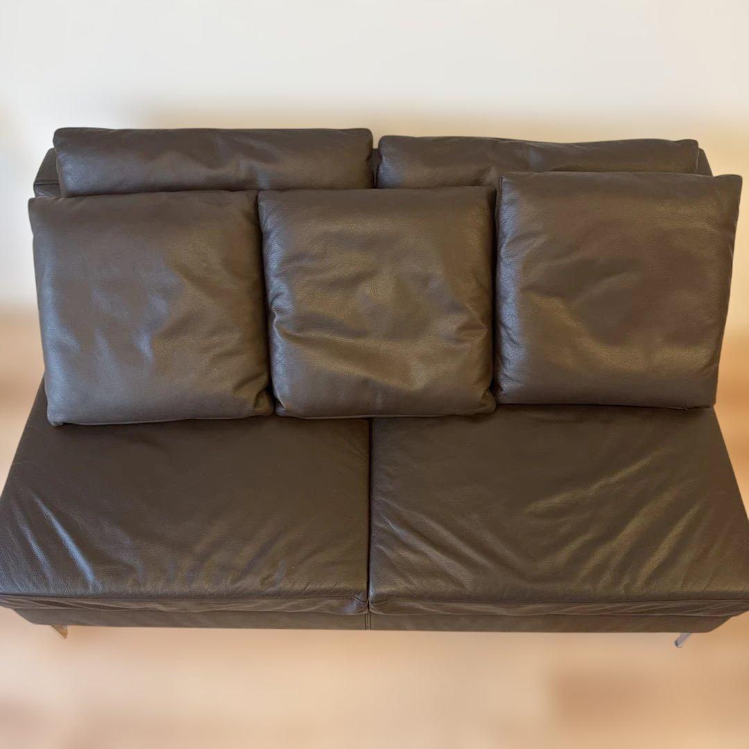 Time&Style ダークブラウン 2人掛けソファ