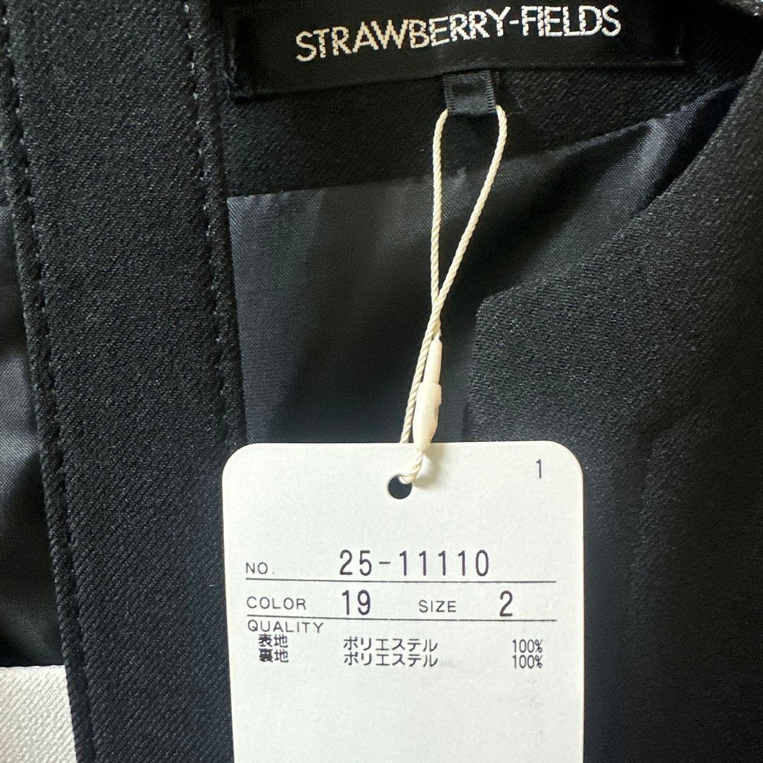 お値下げしましたSTRAWBERRY FIELDS 黒 ロングワンピース 七分袖