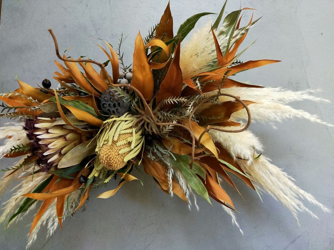 52.【12/16まで✕超お得♪✕大型✕横長スワッグ】ドライフラワー 店内装飾