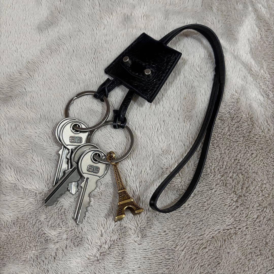 k*i様 BALENCIAGA レザー キーリング キーチェーン じゃらじゃら付
