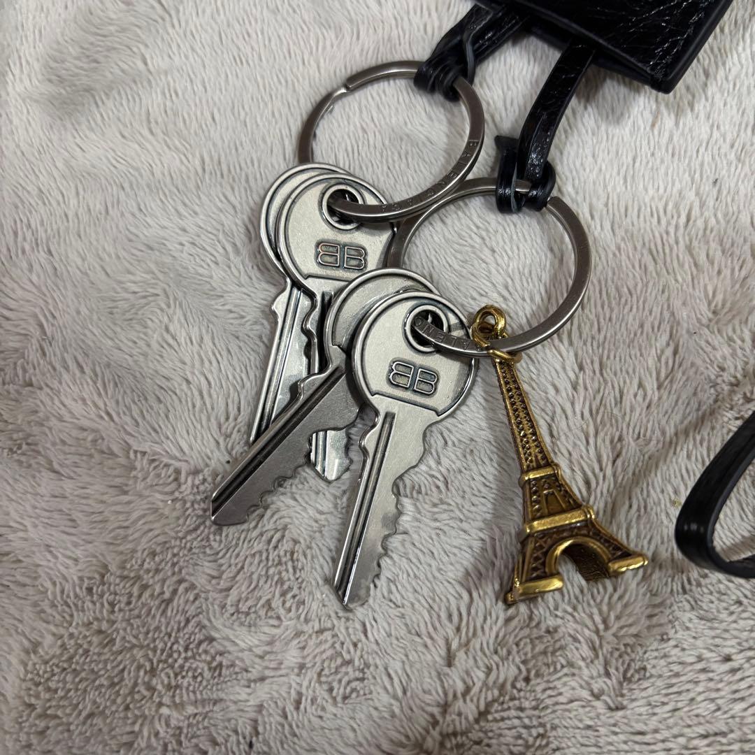 k*i様 BALENCIAGA レザー キーリング キーチェーン じゃらじゃら付