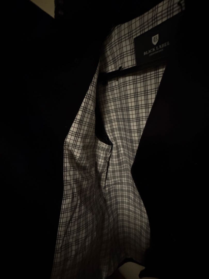 希少L ブラックレーベル　ピーコート　紺