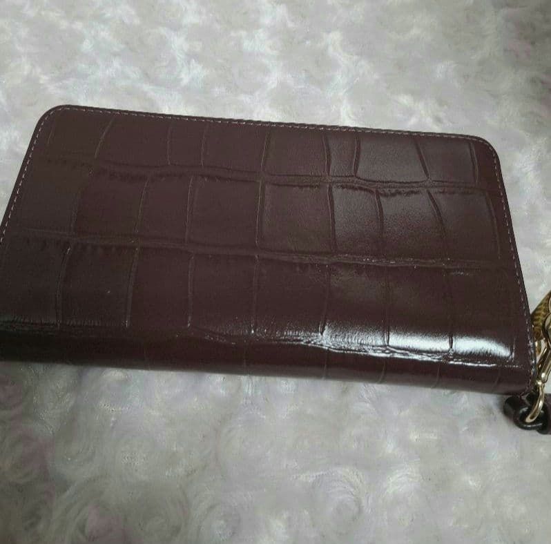 エンボスド/クロコ型押し/52424/長財布/レザー/RED