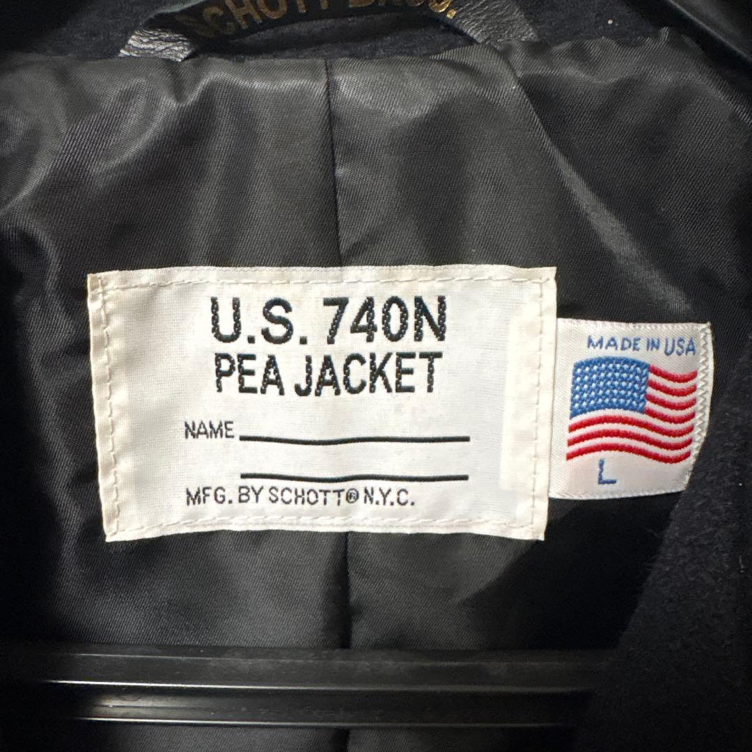 【Schott】714US LONG PEA COAT/Lサイズ