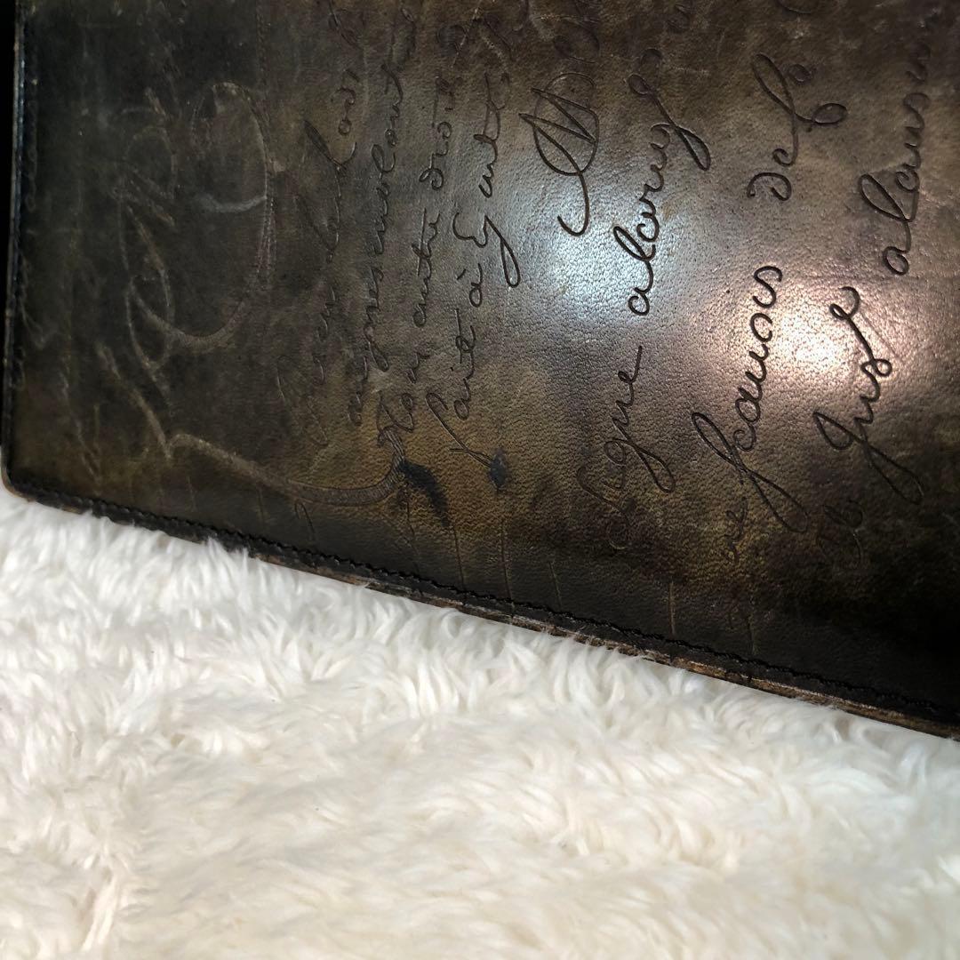 Berluti ベルルッティ カリグラフィー 二つ折り レザー ブラウン 札入れ
