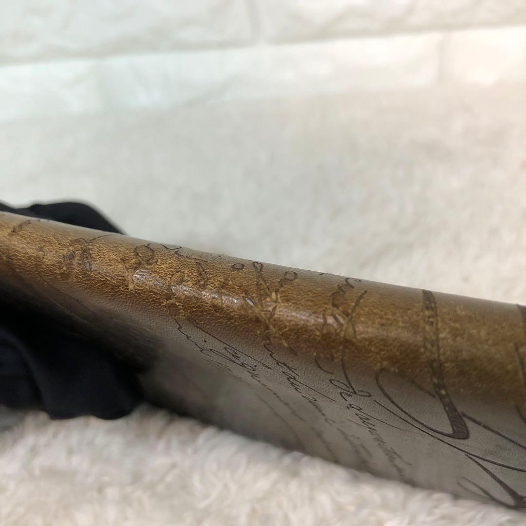 Berluti ベルルッティ カリグラフィー 二つ折り レザー ブラウン 札入れ