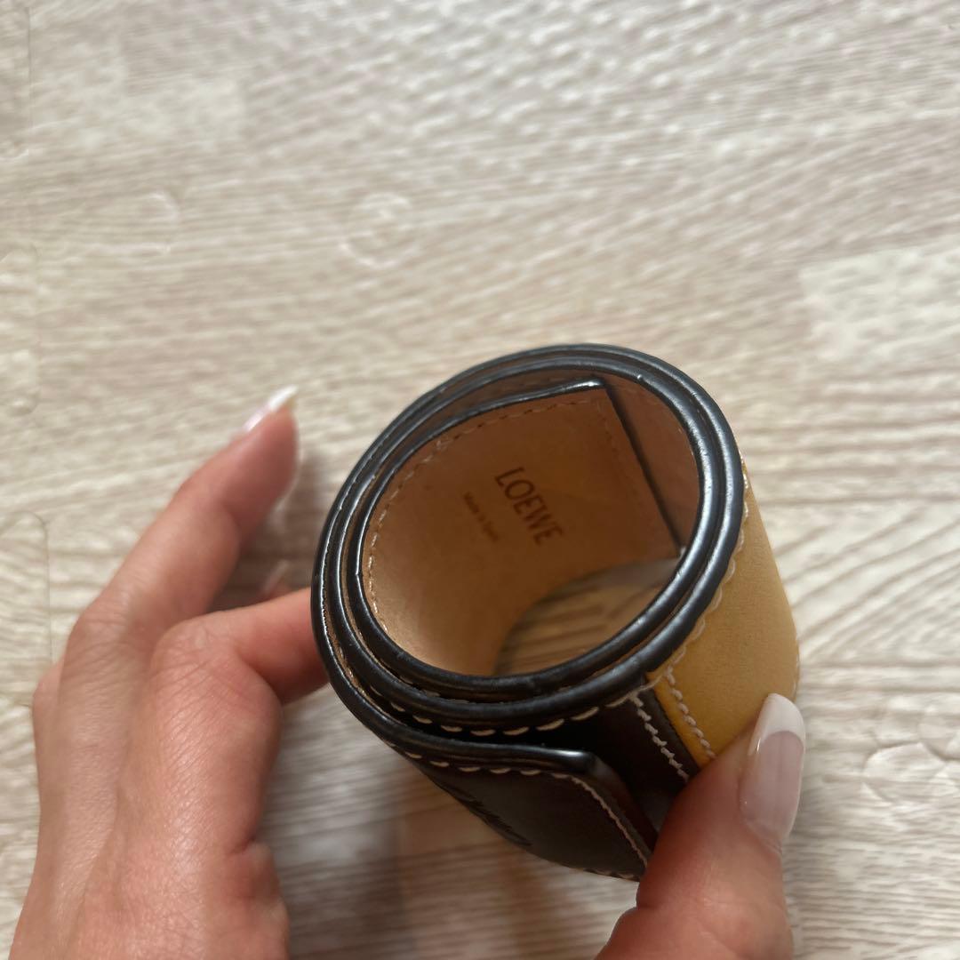 LOEWE レザーバングル　バイカラー