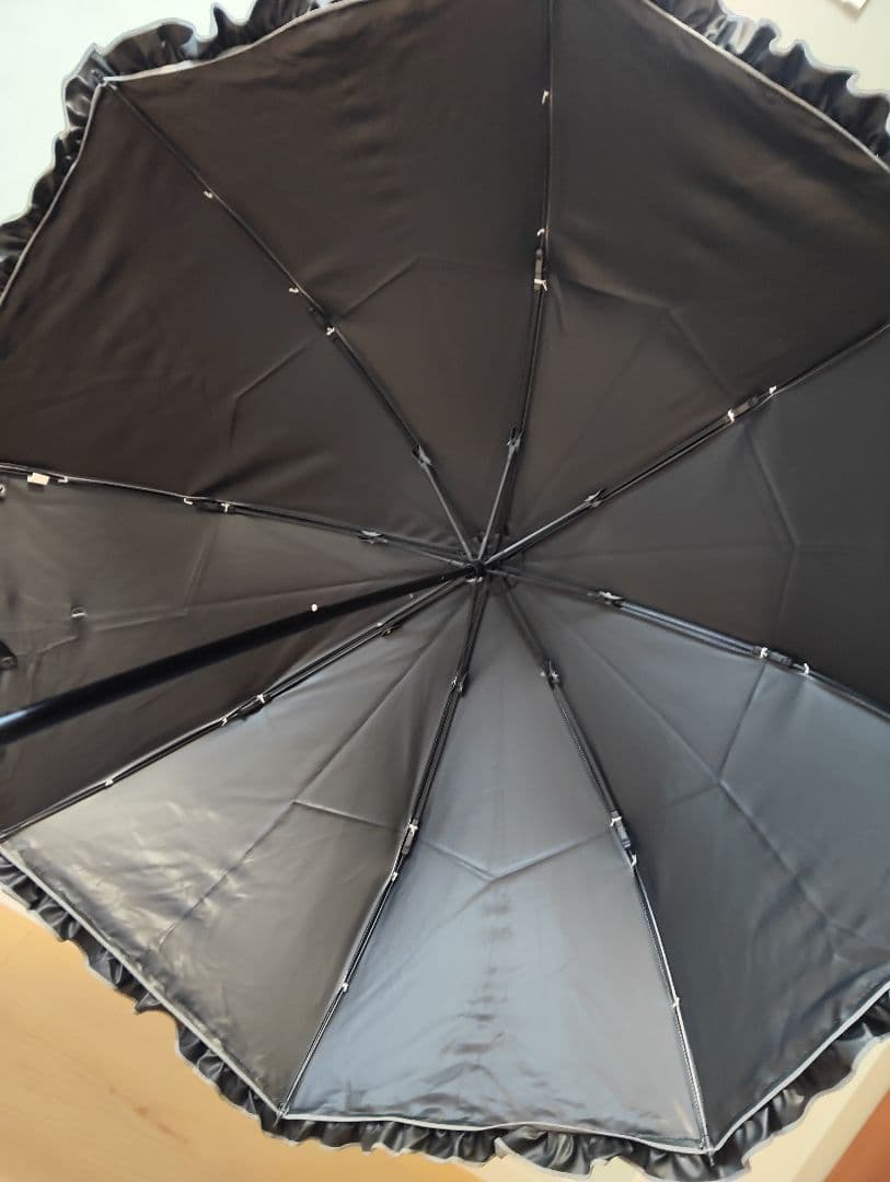 芦屋ロサブラン 折りたたみ日傘 ダンガリーグレー 曲がり手元　二段折り