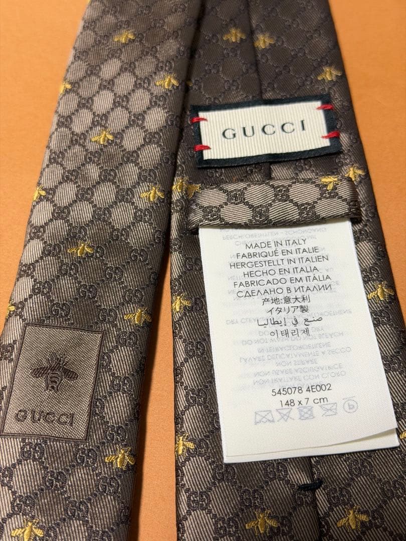 た*い様 GUCCI 蜂モチーフ ネクタイ 148 x 7 cm