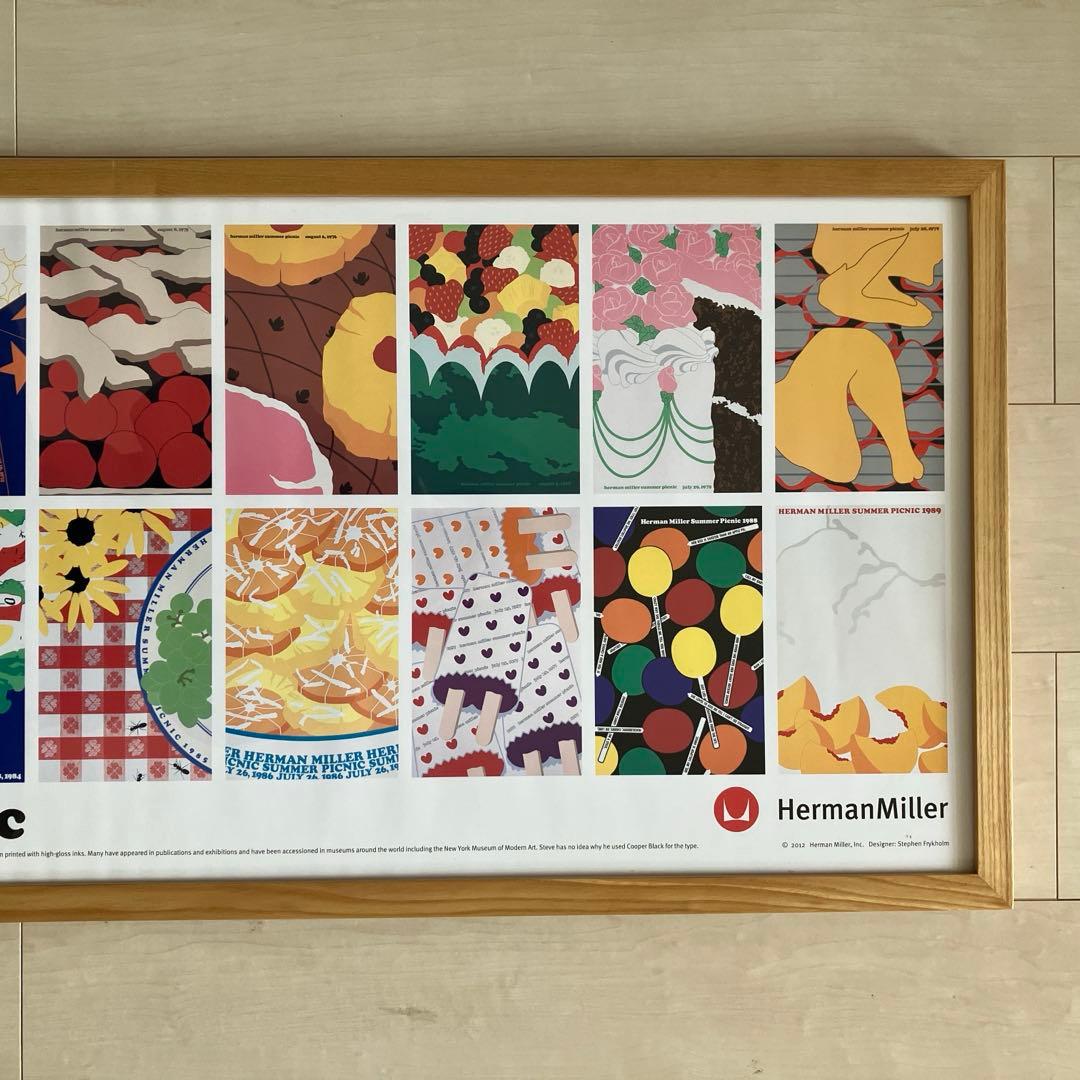 ハーマンミラー　ポスター　額装品(色あせ、ヨレ有り)