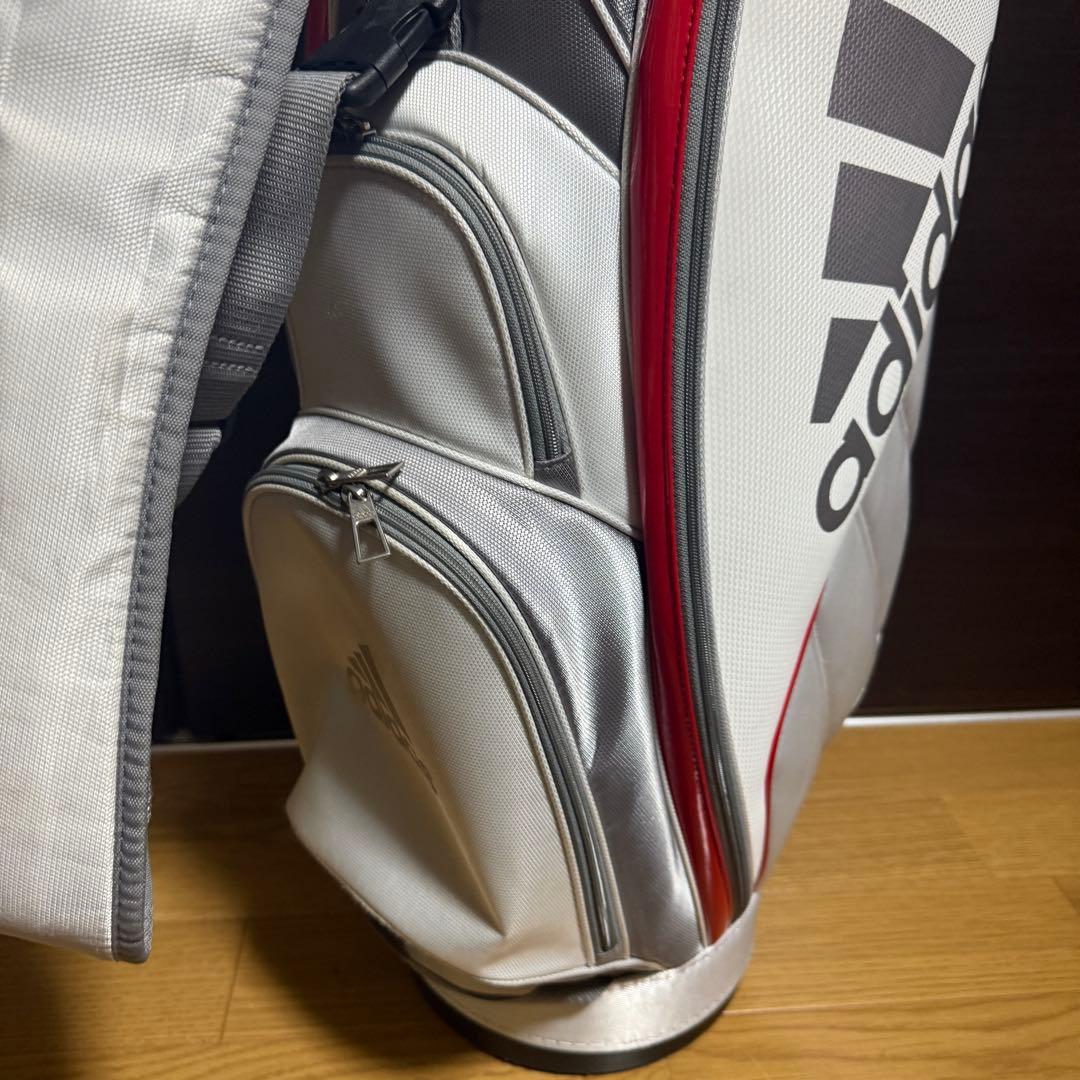 近年モデル adidasgolf ゴルフバッグ キャディバッグ ホワイト グレー