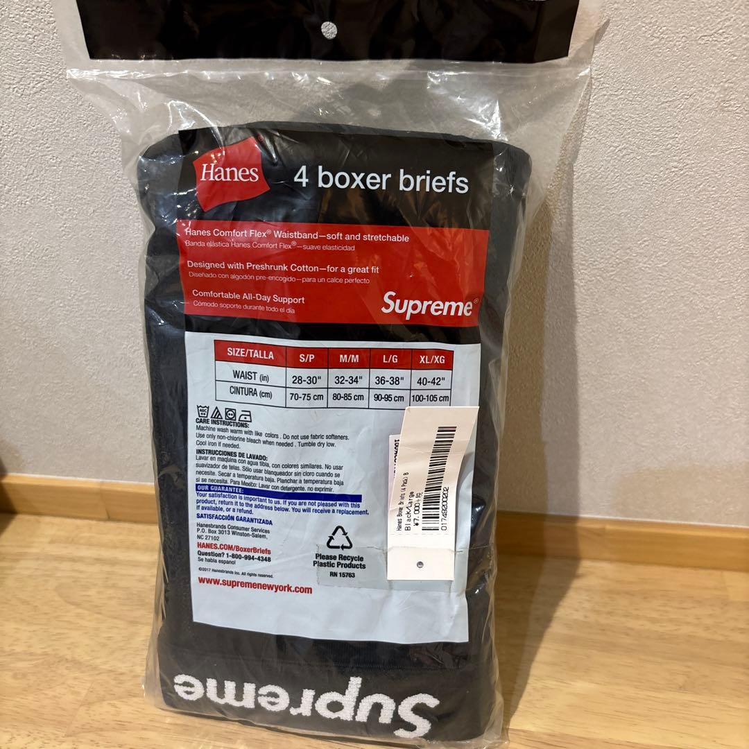 新品☆Supreme シュプリーム 4枚 ボクサーパンツ ブラック 黒 L