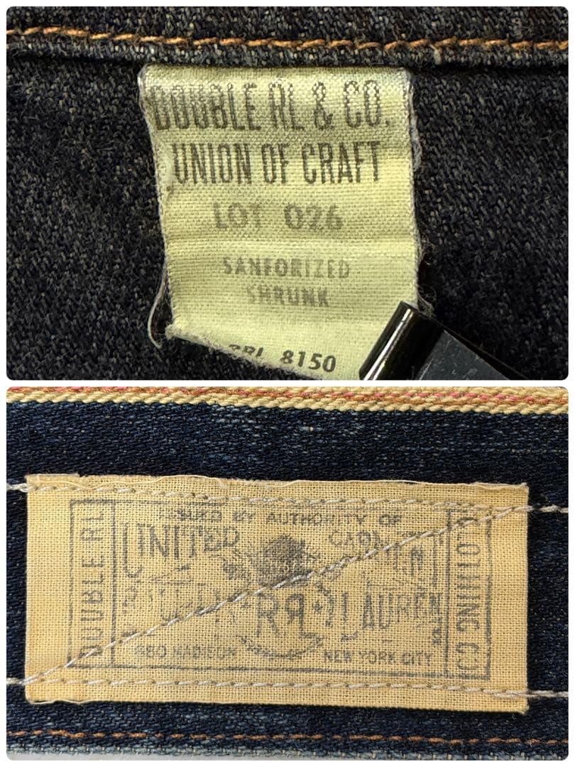 【美品】RRL 1st デニムジャケット 026 USA製 赤耳 濃紺 XS