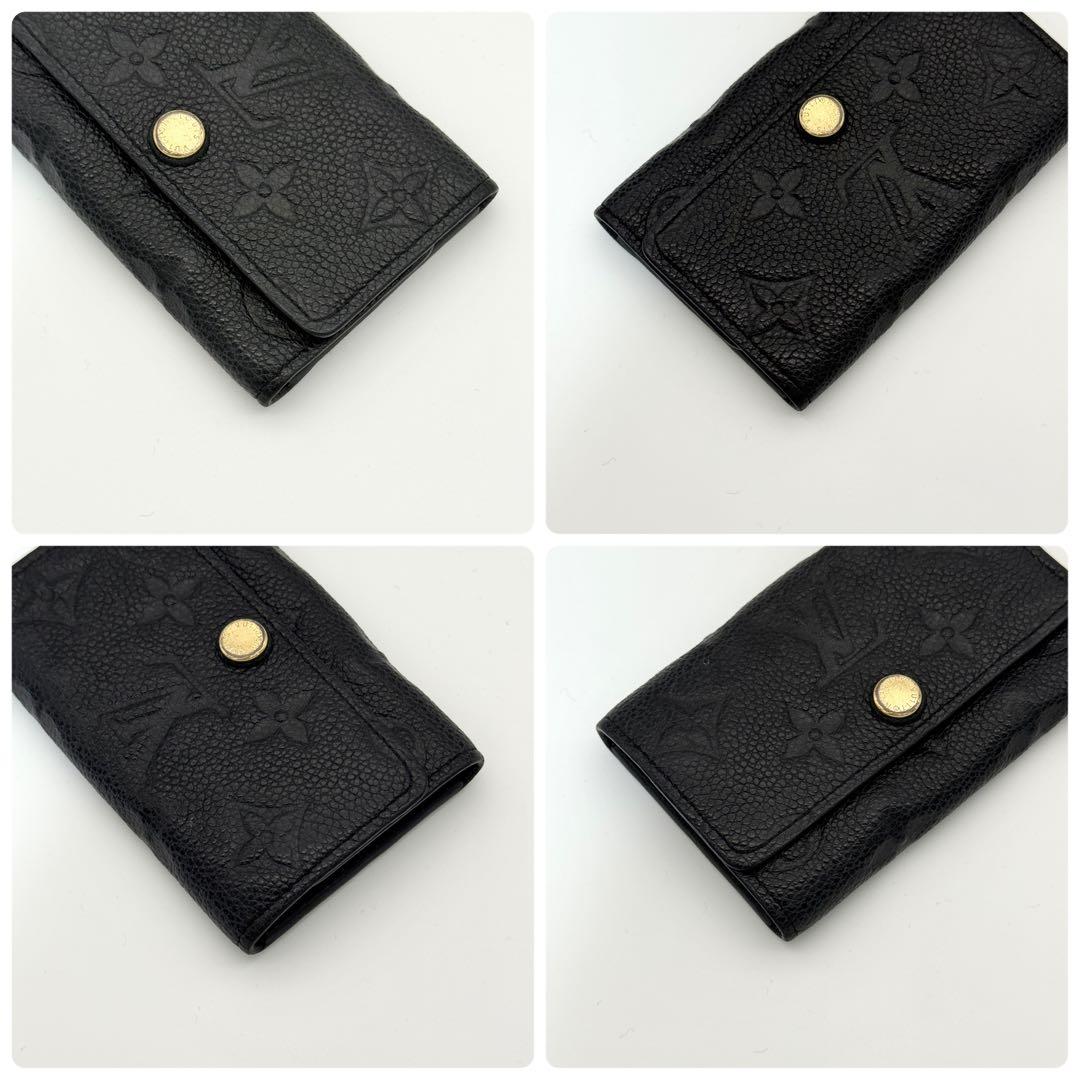 美品 ルイヴィトン モノグラム アンプラント キーケース ミュルティクレ6 黒