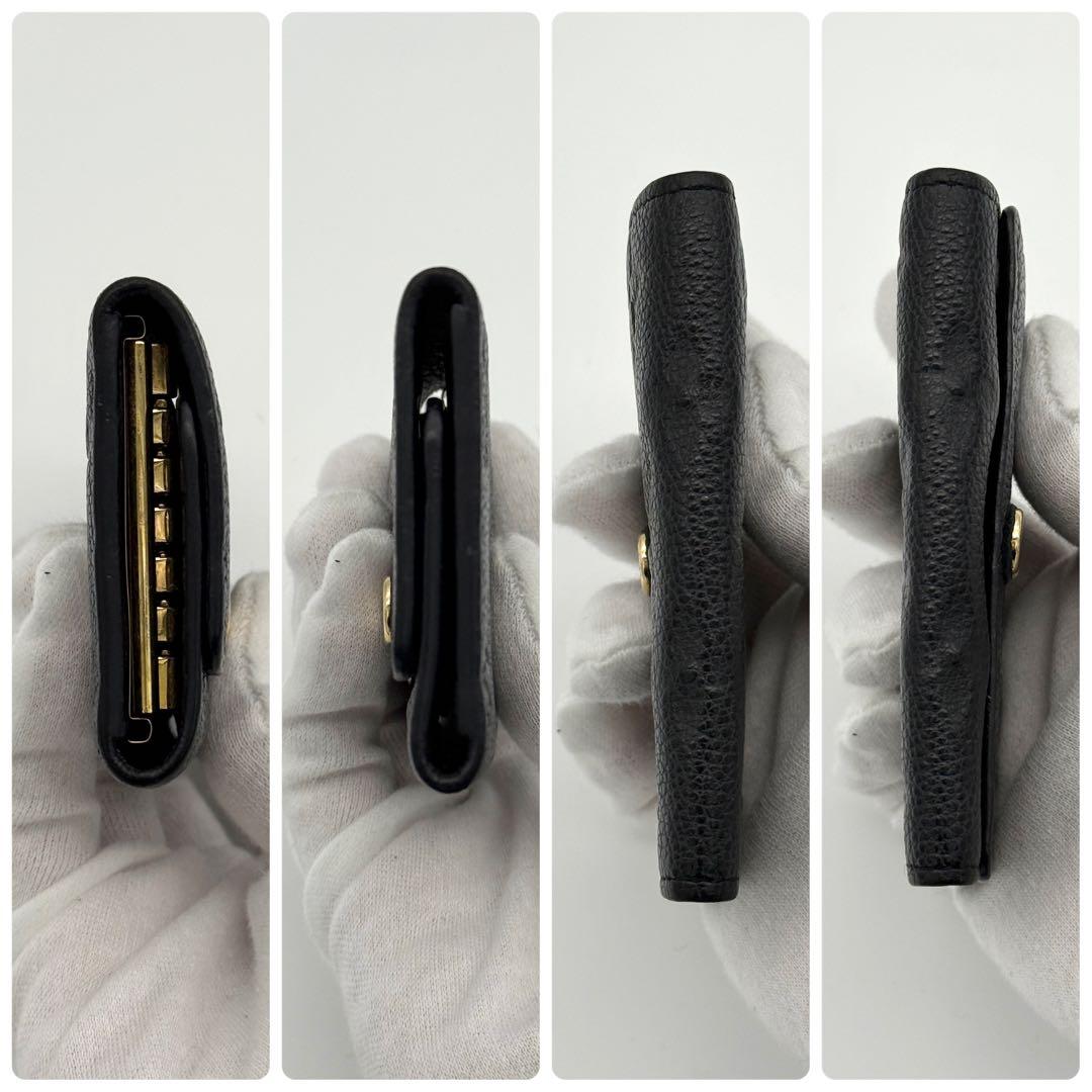 美品 ルイヴィトン モノグラム アンプラント キーケース ミュルティクレ6 黒