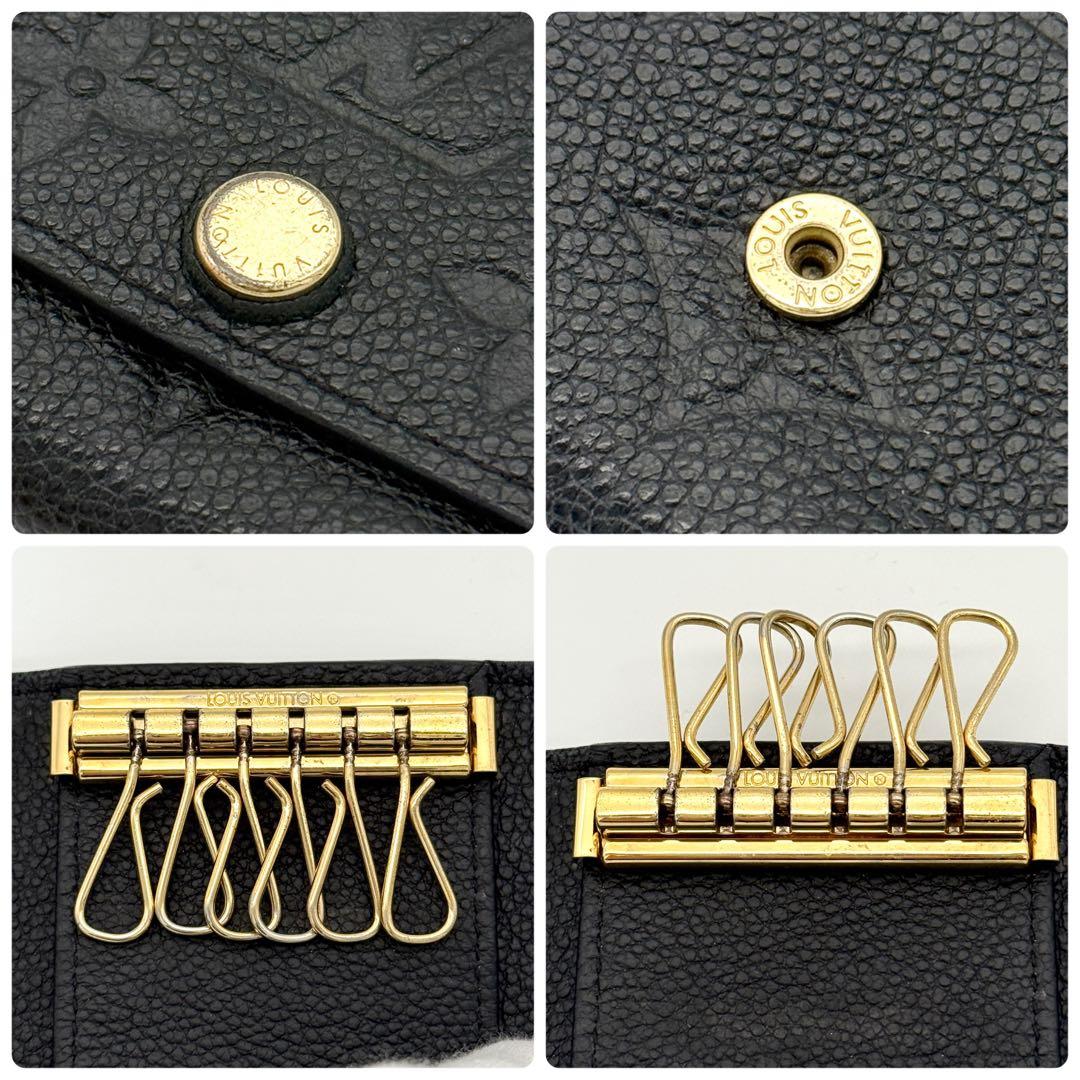 美品 ルイヴィトン モノグラム アンプラント キーケース ミュルティクレ6 黒