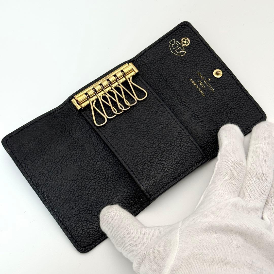 美品 ルイヴィトン モノグラム アンプラント キーケース ミュルティクレ6 黒